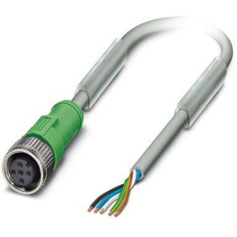 Câble d'actionneur Phoenix Contact 5 conducteurs , M12 Femelle, 5m ( Prix pour 1 )