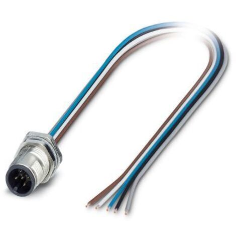 Câble d'actionneur Phoenix Contact 5 conducteurs , M12 Mâle pré-câblé, 500mm ( Prix pour 1 )
