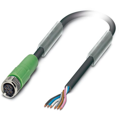 Câble d'actionneur Phoenix Contact 6 conducteurs , M8 Femelle, 3m ( Prix pour 1 )
