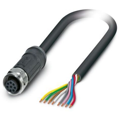 Câble d'actionneur Phoenix Contact 8 conducteurs , M12 Femelle, 5m ( Prix pour 1 )
