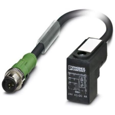 Câble d'actionneur Phoenix Contact, M12 Mâle vers DIN 43650 forme C Mâle, 300mm ( Prix pour 1 )