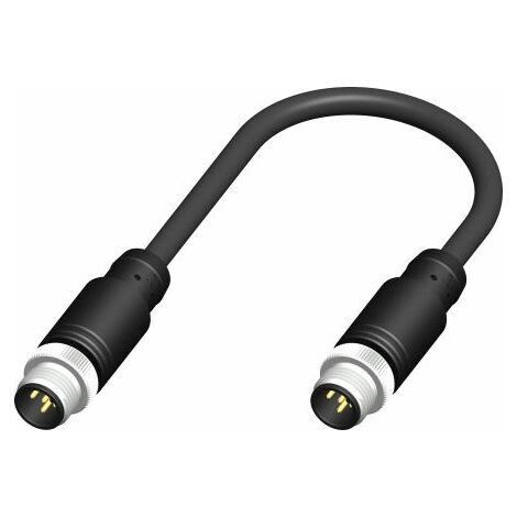 Câble d'actionneur RS PRO 5 conducteurs , M12 Mâle vers M12 Mâle, 2m ( Prix pour 1 )