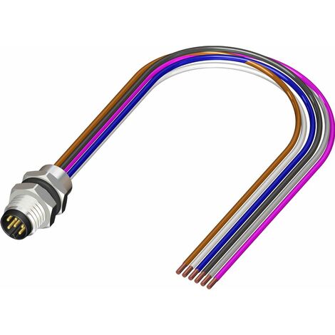 Câble d'actionneur RS PRO 6 conducteurs , M8 Mâle vers , 500mm ( Prix pour 1 )