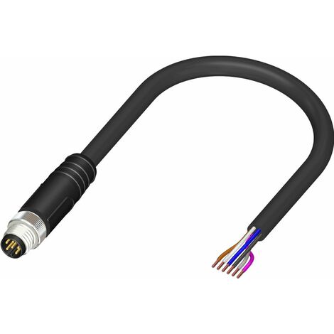 Câble d'actionneur RS PRO 6 conducteurs , M8 Mâle vers , 5m ( Prix pour 1 )