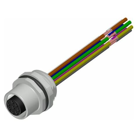 Câble d'actionneur RS PRO 8 conducteurs , M12 Femelle pré-câblé, 500mm ( Prix pour 1 )