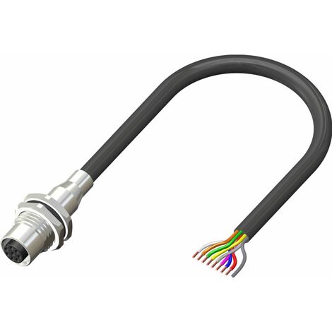 Câble d'actionneur RS PRO 8 conducteurs , M12 Femelle vers , 5m ( Prix pour 1 )