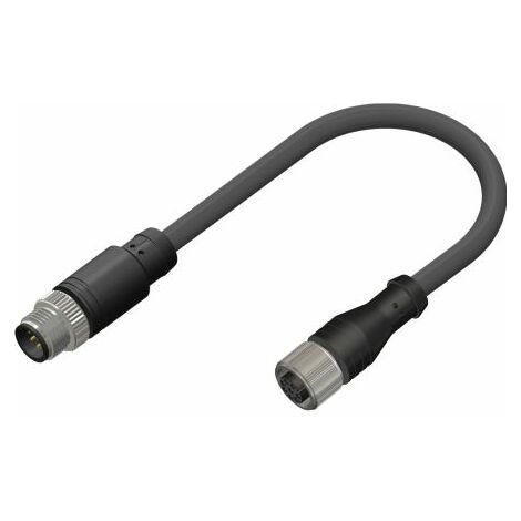 Câble d'actionneur RS PRO 8 conducteurs , M12 Femelle vers M12 Mâle, 5m ( Prix pour 1 )