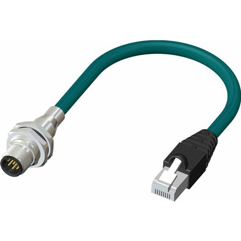 Câble d'actionneur RS PRO 8 conducteurs , M12 Mâle vers RJ45 Mâle, 500mm ( Prix pour 1 )