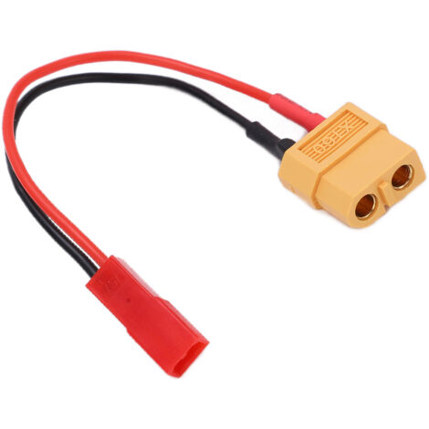 Câble d'adaptateur XT60 femelle vers JST femelle 10cm, fil silicone souple 22AWG pour avion et voiture RC