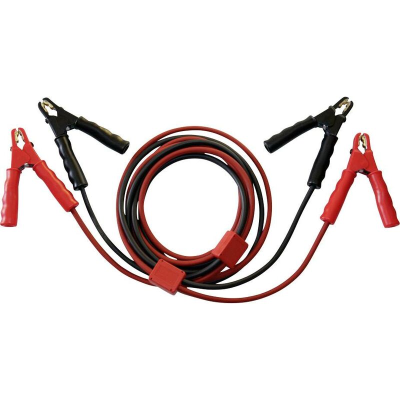 Câble de démarrage 25 mm² 2224352 avec circuit de protection, avec pinces en tôle d'acier 3.50 m cuivre W664621 - Set ®