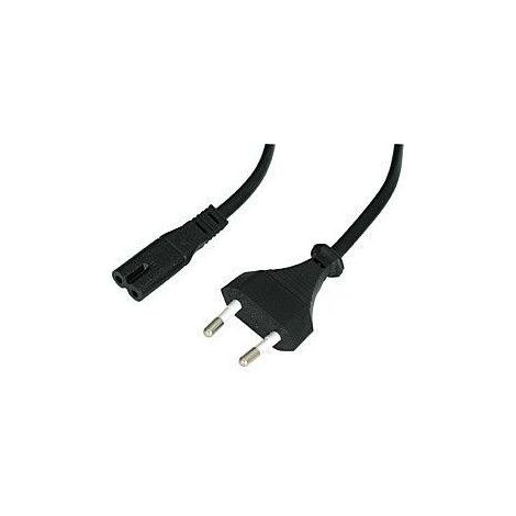 Câble d'alimentation 3m – 1x fiche Euro mâle – 1x prise femelle C7 – Résistance -10°C à 70°C – Pour studios et installations – Lindy