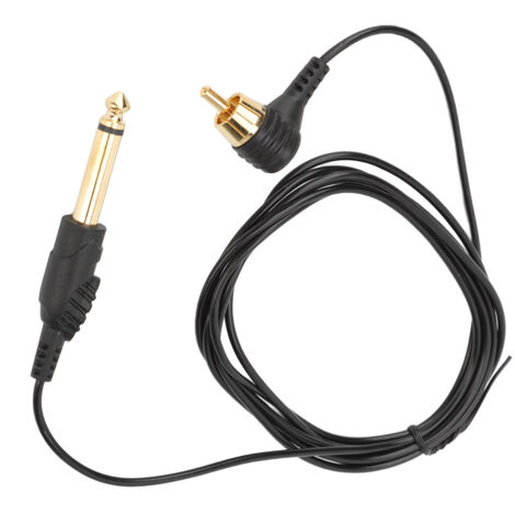 Câble d'alimentation 6,2 pieds pour machine à tatouer et stylo, cordon de connexion RCA en TPE résistant