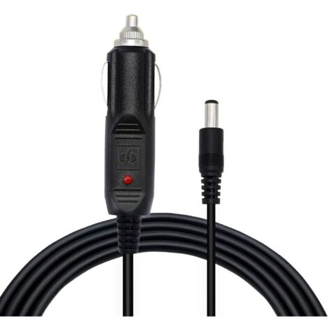 Câble d'alimentation allume-cigare 12V 10A – Longueur 1.5 m – Prise mâle 5.5 x 2.5 mm – Pour appareils électroniques voiture. camion. bus
