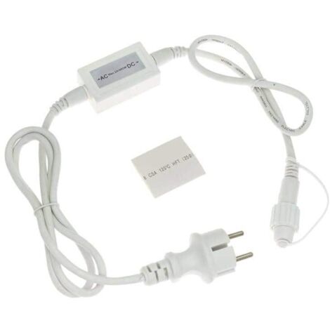 Câble d'alimentation avec redresseur blanc 1,5M 230V IP67 Lotti