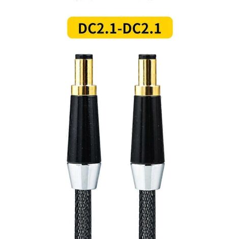 Câble d'alimentation aviation DC 2.1/2.5 vers prise audio DC 2.1, longueur 0.75m
