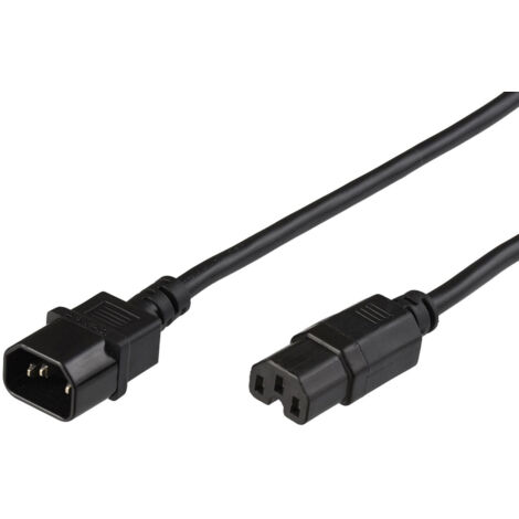 Câble d'alimentation C14 vers C15 noir 1m Pe011410