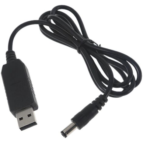 Câble d'alimentation convertisseur universel QC3.0 USB vers 9 V 5,5 x 2,5 mm pour routeur de caméra de vidéosurveillance