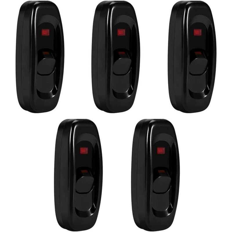 Câble d'alimentation droit 250 V CA 10 A, interrupteur marche/arrêt avec indicateur LED, convient aux lampes de chevet, lampes de table et lampes de
