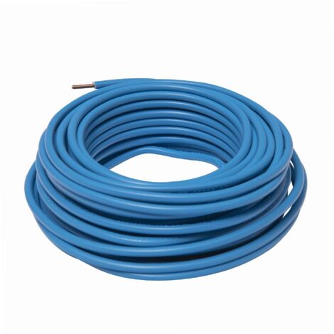 Câble d'alimentation électrique H07V-U 2,5mm² Bleu - 10m - Zenitech