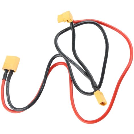 Câble d'alimentation en silicone ignifuge AWM14, connecteur d'alimentation XT60 femelle vers XT30 coudé à 90 degrés