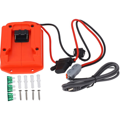 Câble d'alimentation et adaptateur de batterie, cordon CC Satellite de 3,2 pieds, 18V, avec interrupteur à fil fusible pour Mini.
