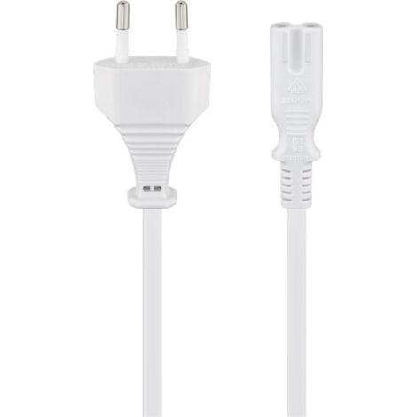 Câble d'alimentation Forme 8 IEC C7 WHITE 5m