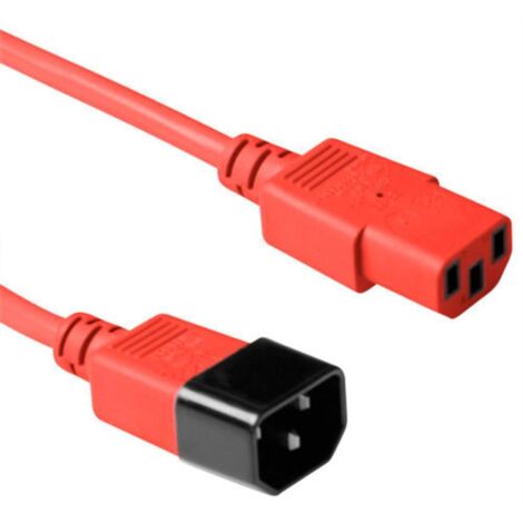 Câble d'alimentation MicroConnect C14F vers C13M, rouge, 3 m, PE1413R3