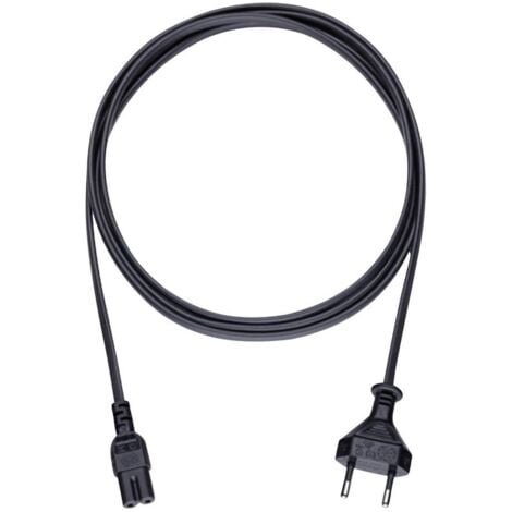 Câble d'alimentation Oehlbach - 1 fiche mâle C8 pour petits appareils/1 connecteur Euro mâle - 3m - Noir - 17047 Q882781