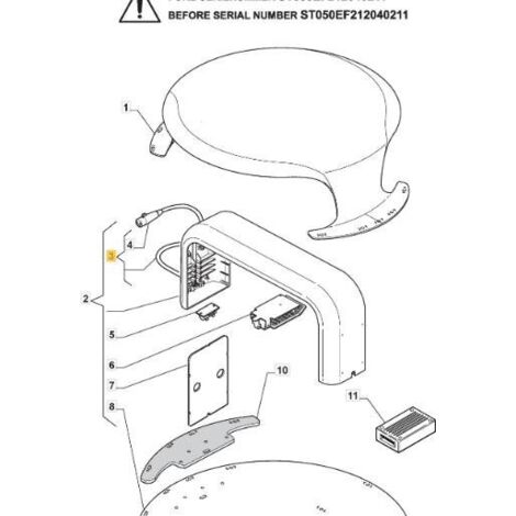 CÂBLE D'ALIMENTATION ORIGINAL STIGA - 1126-1081-01