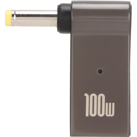 Câble d'alimentation PD 100W pour PC portable, connecteur DC 4x1.7mm, conception coudée en alliage d'aluminium, charge rapide Type C femelle