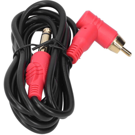 Câble d'alimentation pour machine à tatouer avec connecteur RCA à angle droit en silicone souple