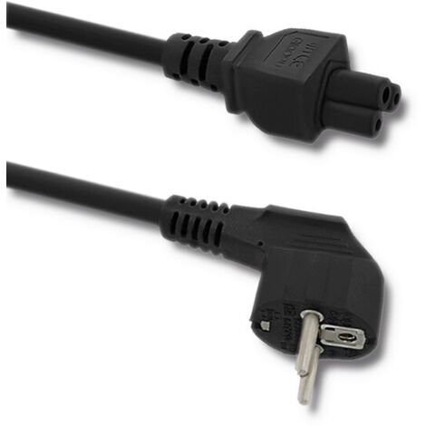 Câble d'alimentation Qoltec IEC C5/SCHUKO  trèfle  3 x 0,75 mm²  1,4 m