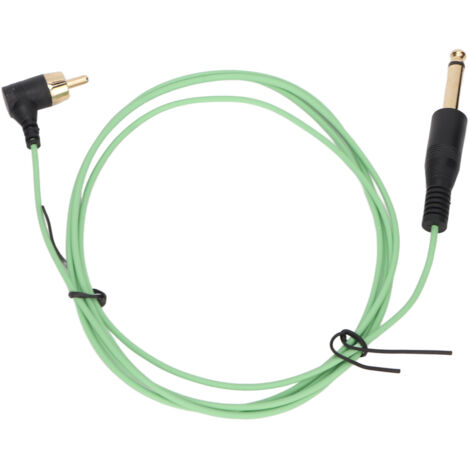 Câble d'alimentation RCA flexible 5.9ft pour machine à tatouer, 2 pièces, cordon professionnel vert