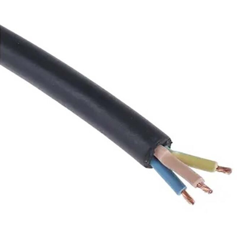 Rs Pro - Câble d'alimentation 4G1,5 mm², gaine Caoutchouc Noir, 50m ( Prix pour Bobine de 50 Mètres )