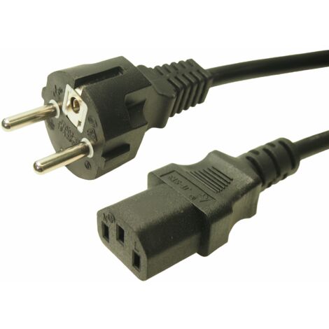 Câble d'alimentation RS PRO, Connecteur CEE 7/7 CEI C13, 2.5m, 10 A / 250 V ( Prix pour 1 )