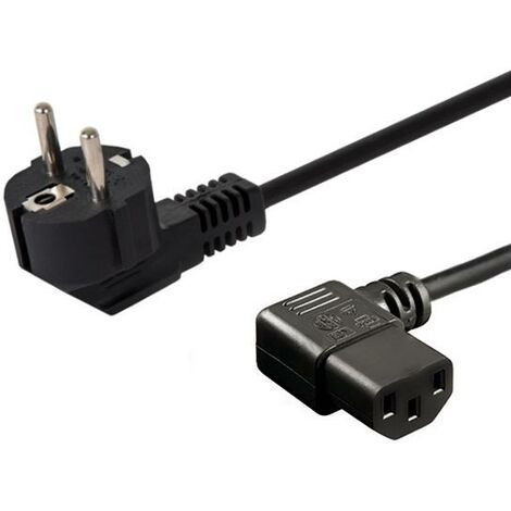 InLine Câble d'alimentation coudé à 90° C13 vers C14 Noir 1.8 m Noir