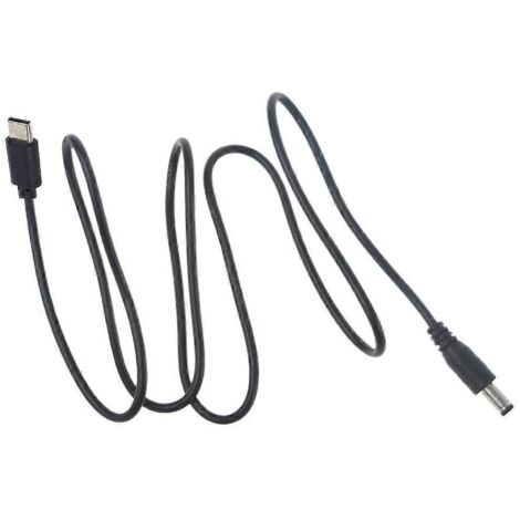 Câble d'alimentation USB-C 5V avec connecteur DC 5.5x2.1mm pour routeur, LED et charge