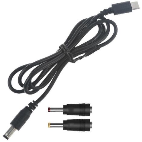 Câble d'alimentation USB-C vers 5.5x2.1mm 15V pour charge rapide - Longueur 2m