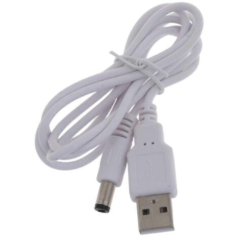 Câble d'alimentation USB mâle vers DC 5.5mm x 2.5mm mâle pour routeur, enceinte, lampe LED - 1 mètre
