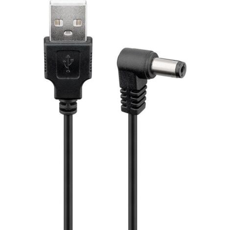 Câble d'alimentation USB - Prise DC 5,5x2,1 Goobay 0,5m