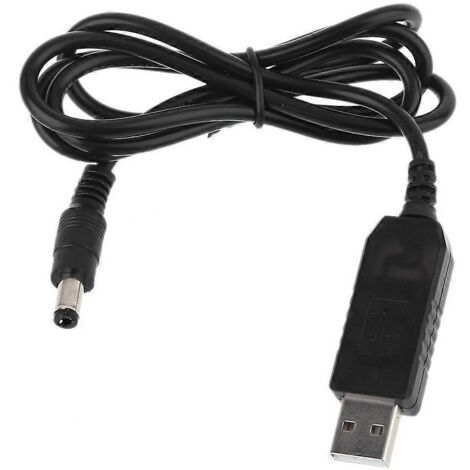 Câble d'alimentation USB vers DC 12 V 1,5 A à tension réglable, connecteur 5,5 x 2,1 mm pour routeur WiFi