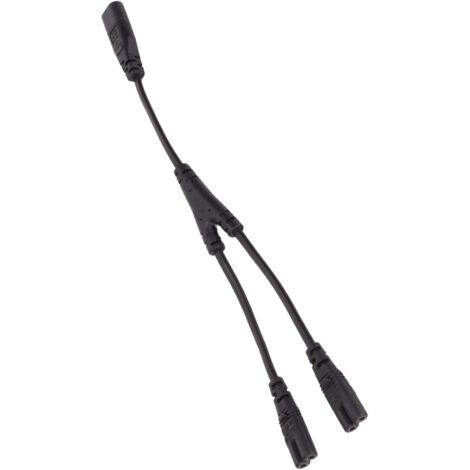 Câble d'alimentation Y IEC320 C8 vers double IEC320 C7, mâle à double femelle, 1 entrée 2 sorties, 0.3m/0.98ft