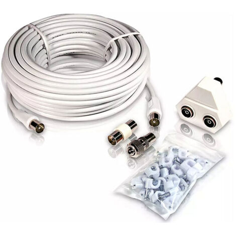 Câble d'antenne coaxial tv type coaxial pal swv2209w/10 philips