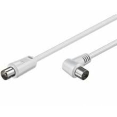 Câble d'antenne droit + coudé mâle/femelle 75 ohms