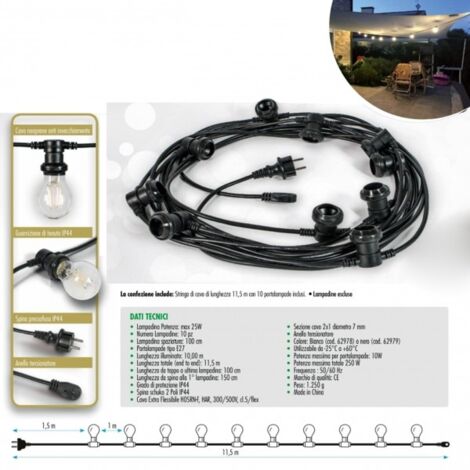 kwmobile Portalámparas E27 con interruptor - Casquillo con cable