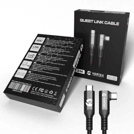 Cable de 3 m de VortexVR USB-C a Meta Quest Link  para Quest 3S Quest 3 Quest 2