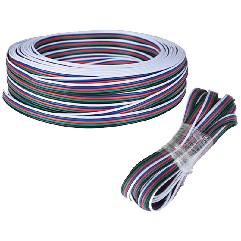 

Cable de 5 metros para cinta de 12V RGBW de 0.75mm² de grosor