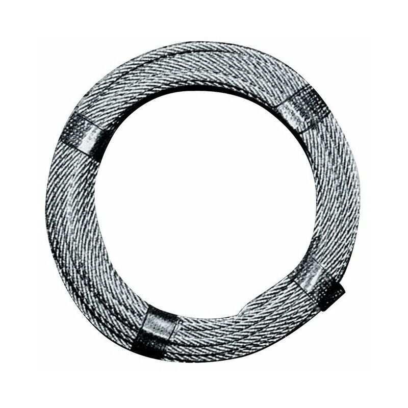 

Cable de acero D.4.0mm L.200m 6 x 7 + 1 FE Resistencia a la rotura 9.38 kN Acero, galvanizado