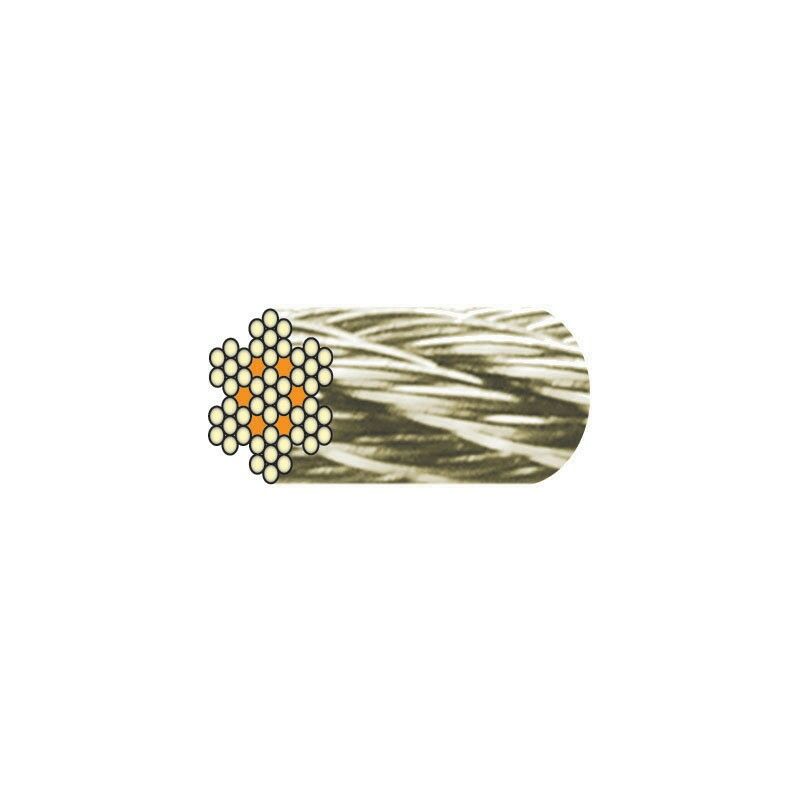 Cable de acero inoxidable 7x7 hilos Levac 3 mm crm 500 Kg - vendido por m - 1260DIE180