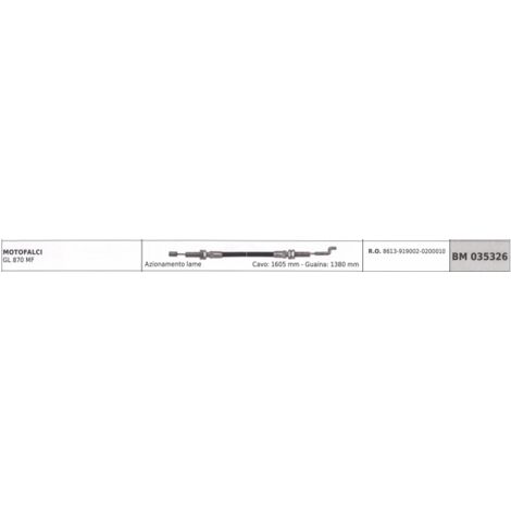 Cable de acoplamiento de la cuchilla segadora GREEN LINE GL870MF cable 1605 mm vaina 1380 mm